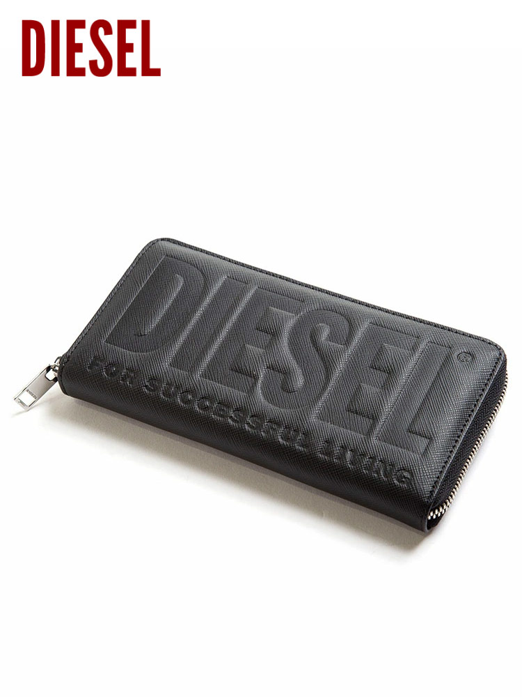 DIESEL (ディーゼル) BIGロゴ ラウンドファスナー 長財布