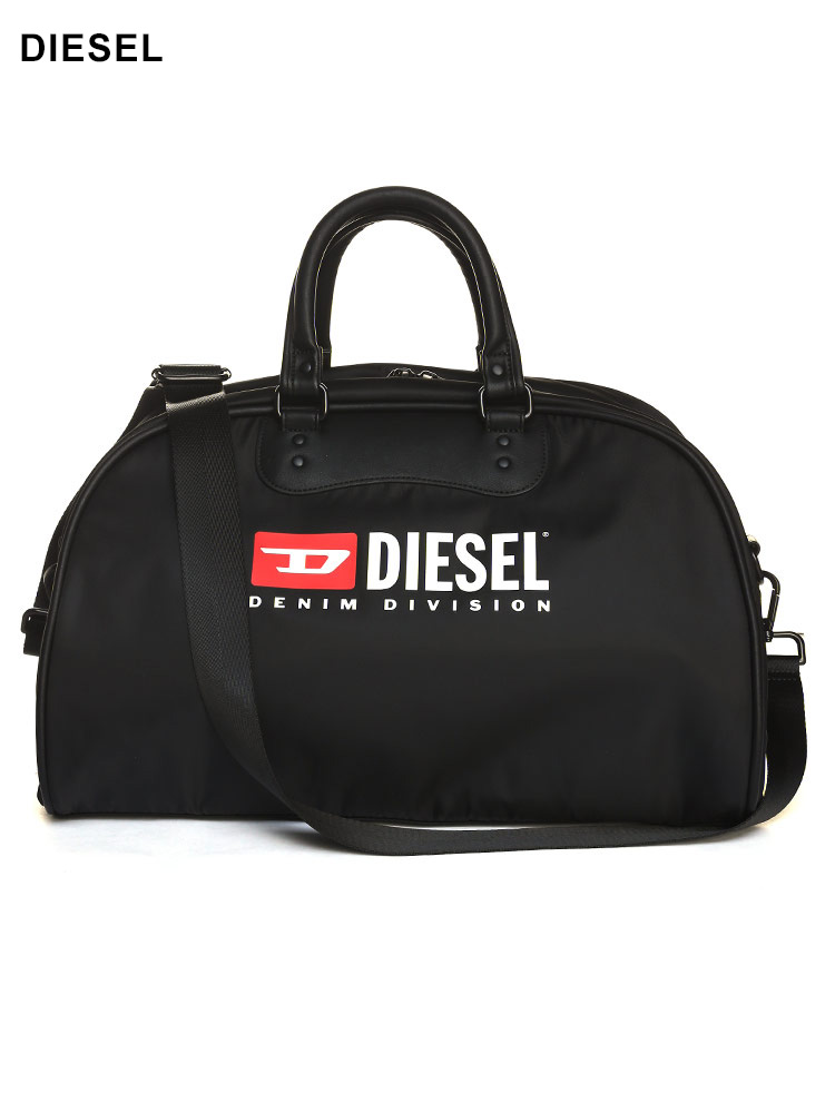DIESEL (ディーゼル) ロゴプリント ショルダー ボストンバッグ メンズ