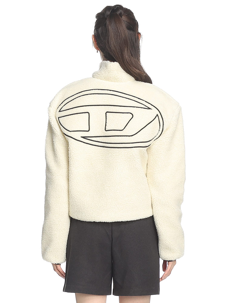 DIESEL (ディーゼル) バックロゴ フルジップ ボアジャケット