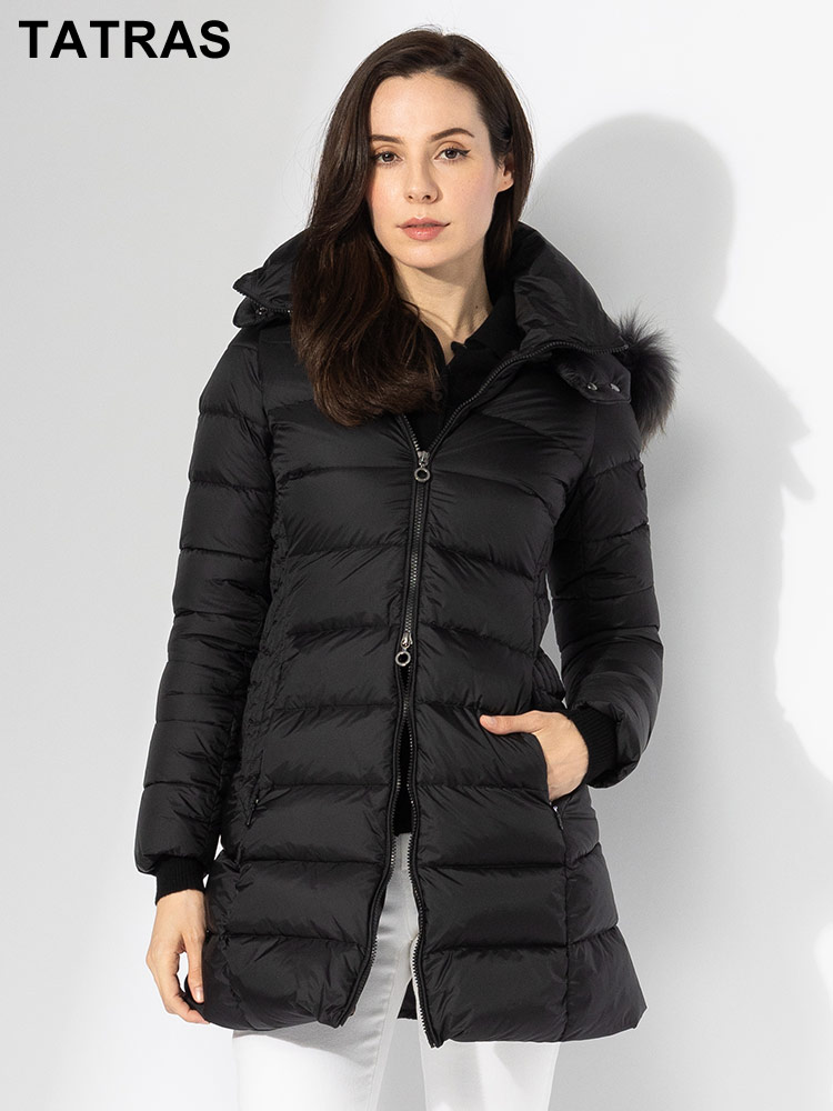 TATRAS (タトラス) ファー・フード着脱 ナイロン ミドル丈 ダウン