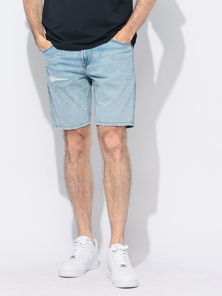 DIESEL (ディーゼル) ダメージ加工 ジップフライ デニム ショート