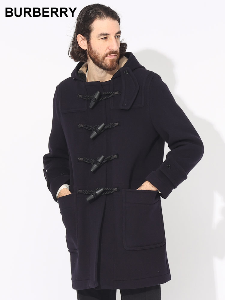 BURBERRY (バーバリー) ウール 裏チェック ダッフルコート BB8033638