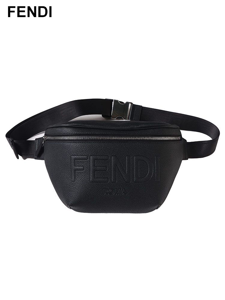 FENDI (フェンディ) 本革 エンボス ロゴ ベルトバッグ FD7VA562AMAC
