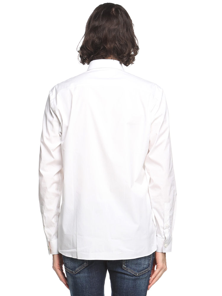 BURBERRY (バーバリー) 襟裏チェック 胸ロゴ刺繍 レギュラーカラー