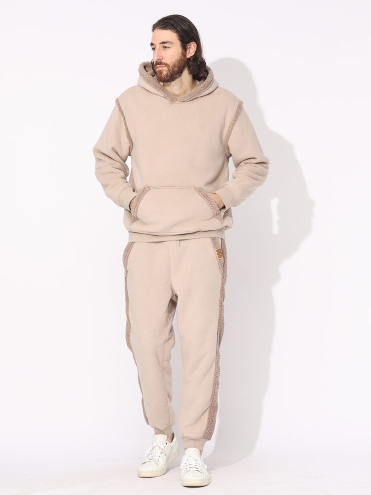 UGG (アグ) 裏ボア フリース プルオーバー パーカー Evren Bonded