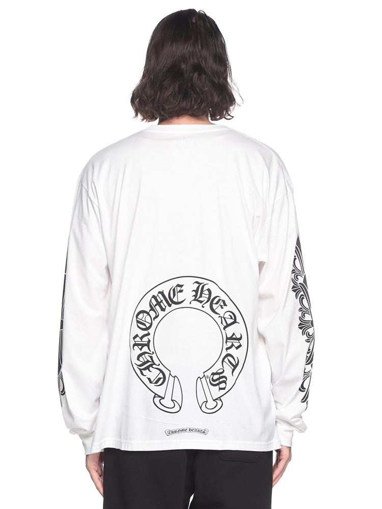 Chrome Hearts (クロムハーツ) プリント クルーネック 長袖 Tシャツ