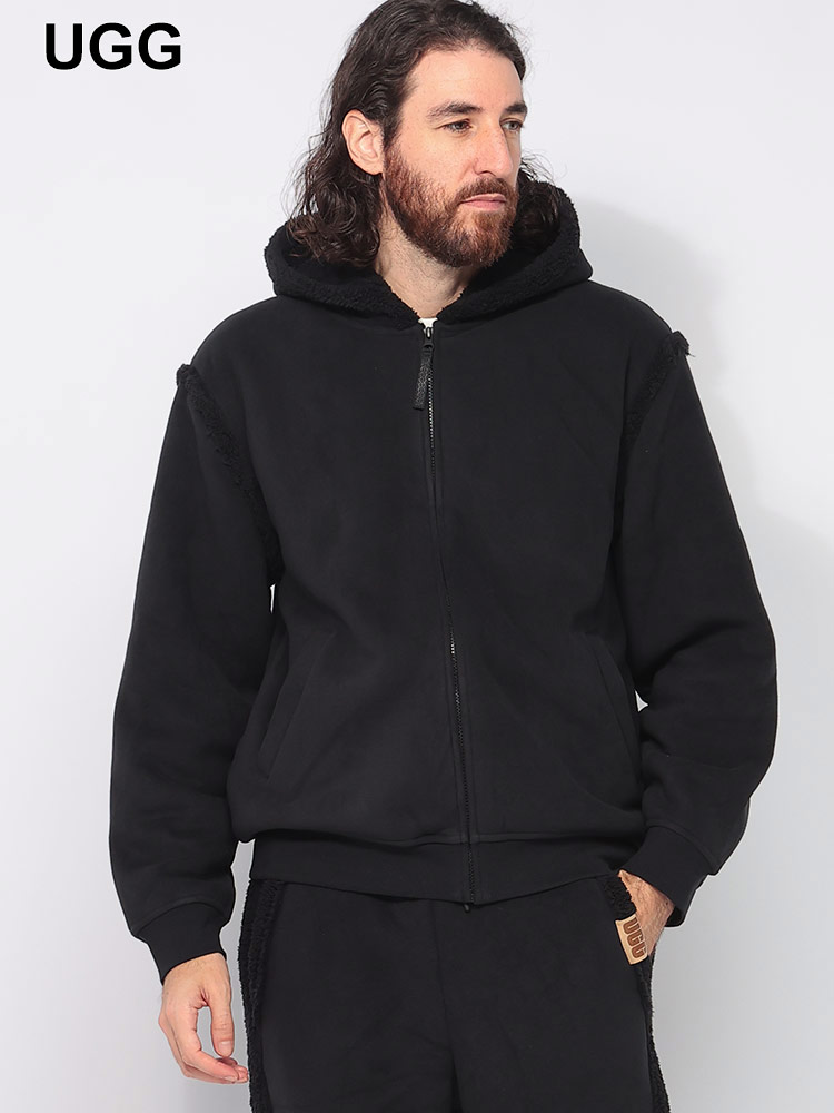 UGG (アグ) 裏ボア フルジップ フリースパーカー Evren Bonded Fleece