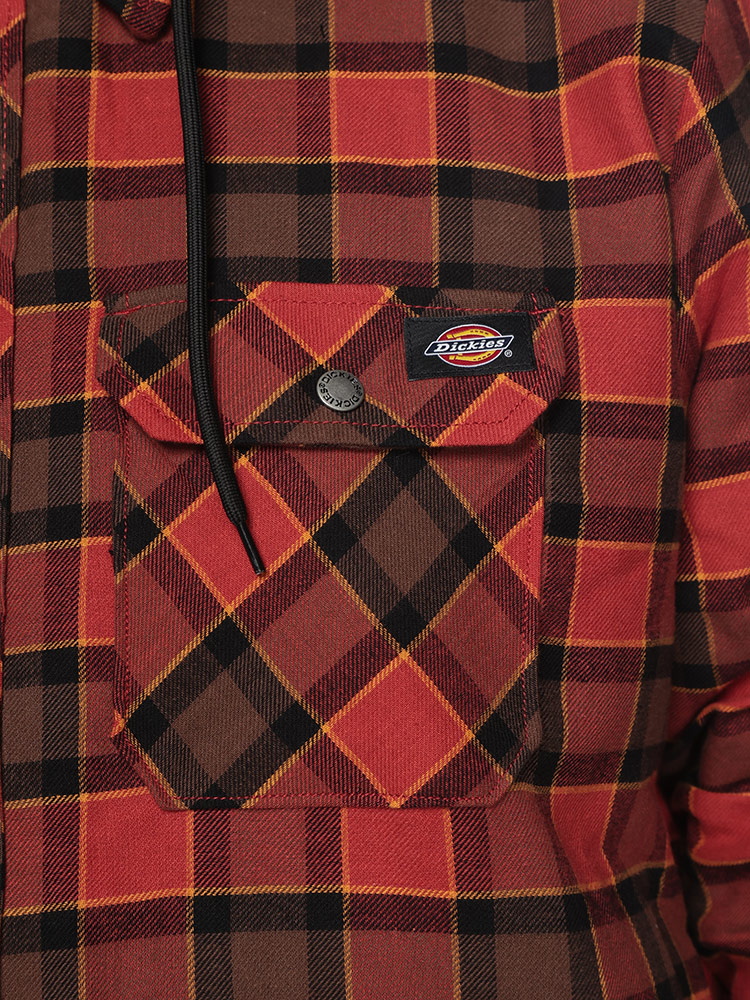 ブルゾン 中綿ジャケット 撥水 チェック柄 フード付き レイヤード風