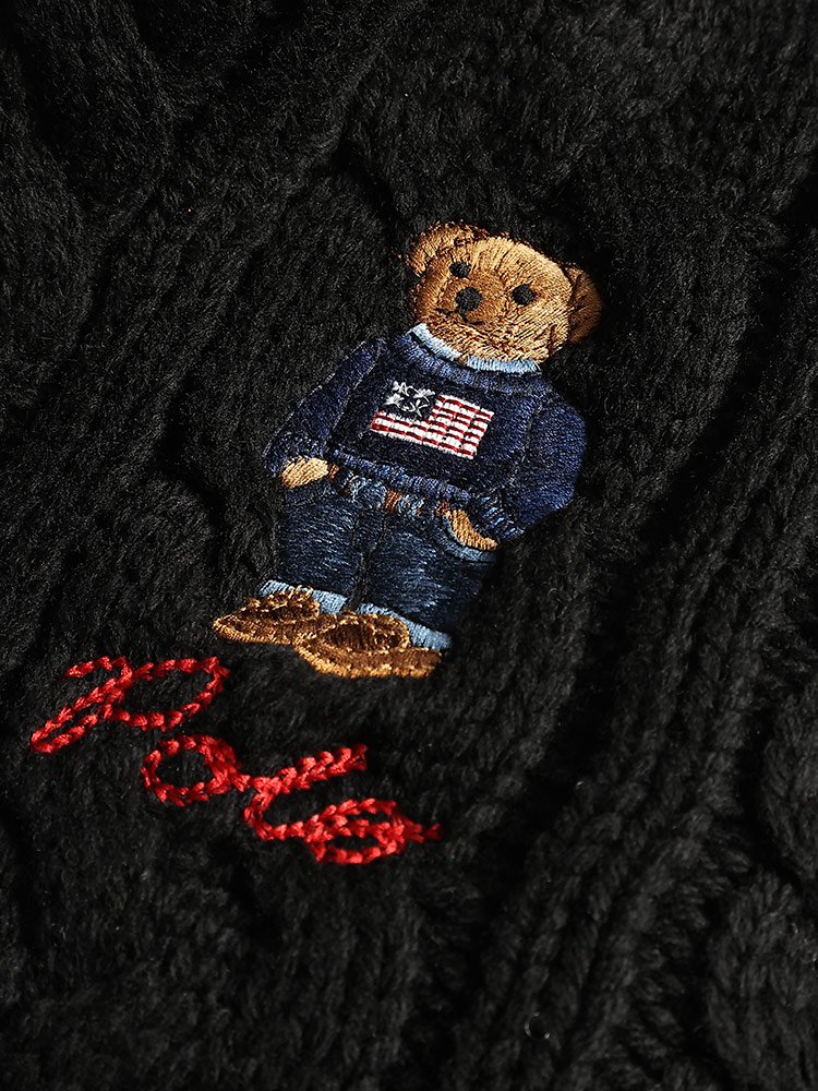 POLO RALPH LAUREN (ポロラルフローレン) ベア刺繍 ニット マフラー