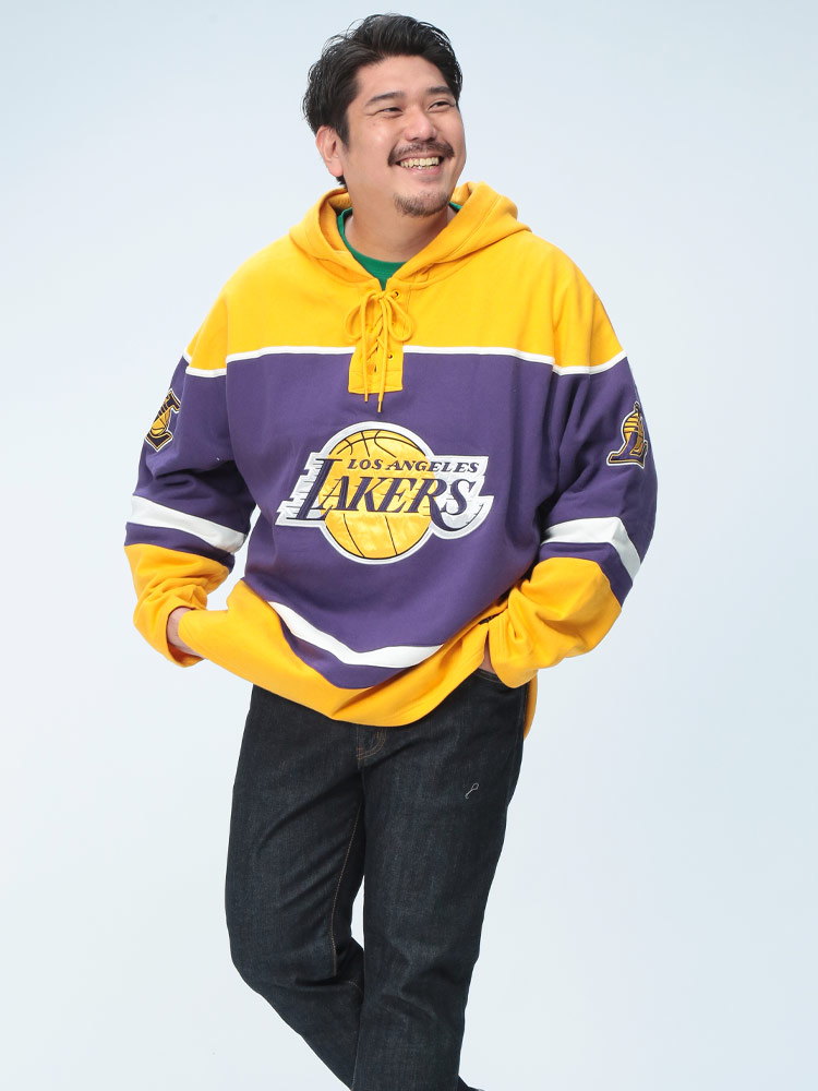 プルオーバー パーカー 裏起毛 NBA LOS ANGELS LAKERS ロゴ トップス