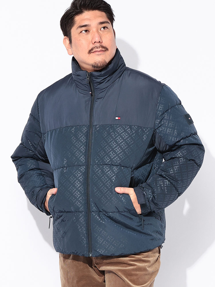 中綿 ジャケット 切り替え フルジップ MIXED MEDIA PUFFER JKT