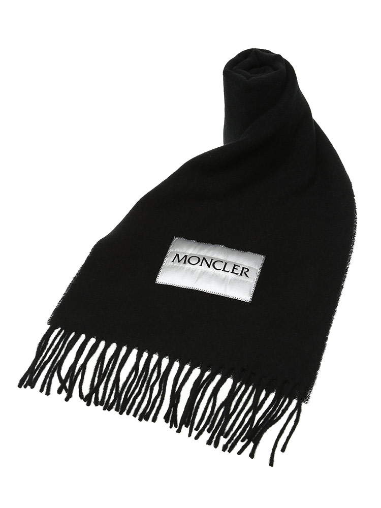 モンクレール MONCLER ウール ロゴ プレーン マフラー ブランド メンズ