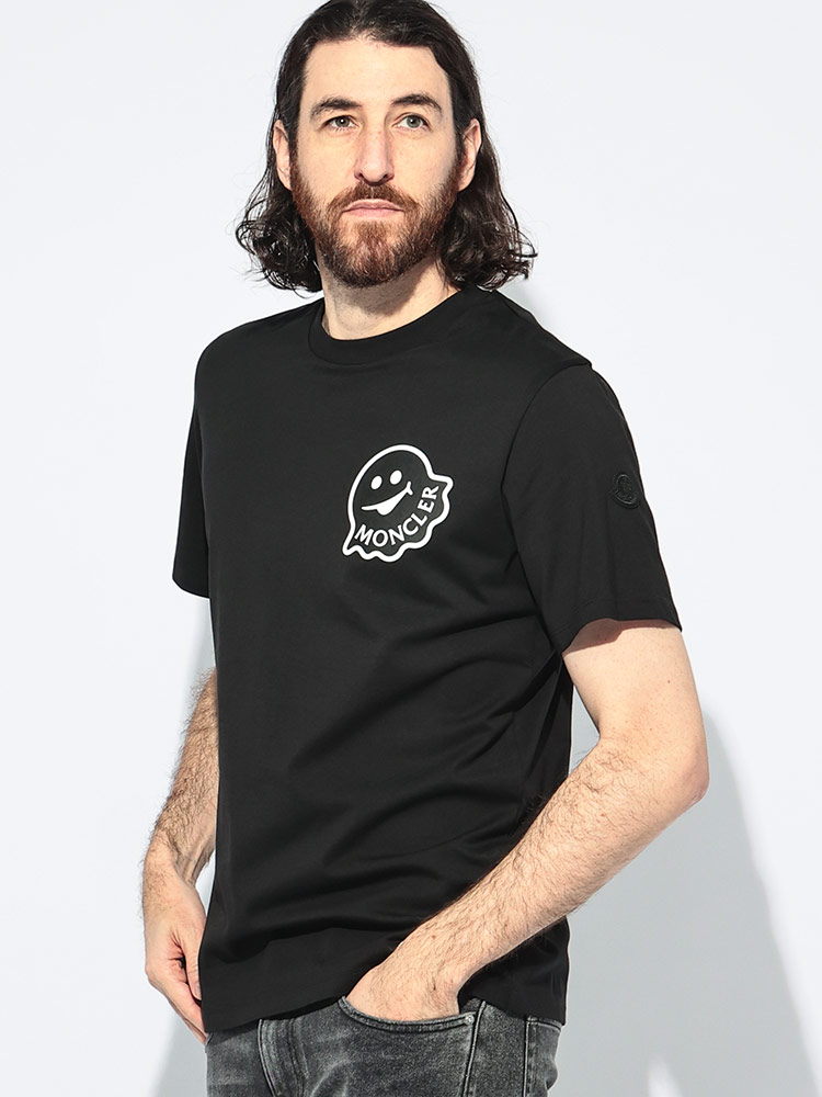 MONCLER (モンクレール) オバケワッペン ブランドロゴ クルーネック T