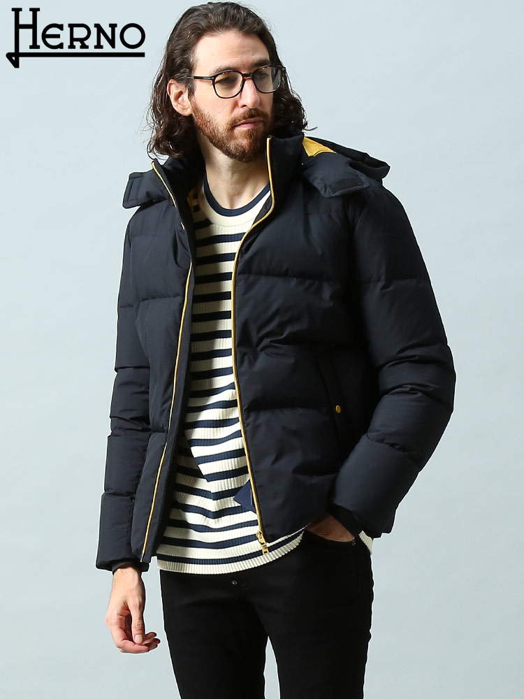 ヘルノ メンズ ダウン HERNO ブランド ダウンジャケット ショート