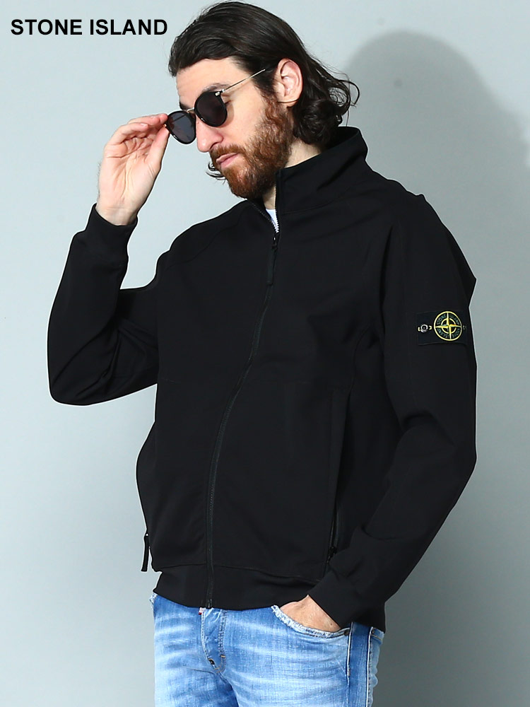STONE ISLAND (ストーンアイランド) ナイロン 袖ロゴ フルジップ