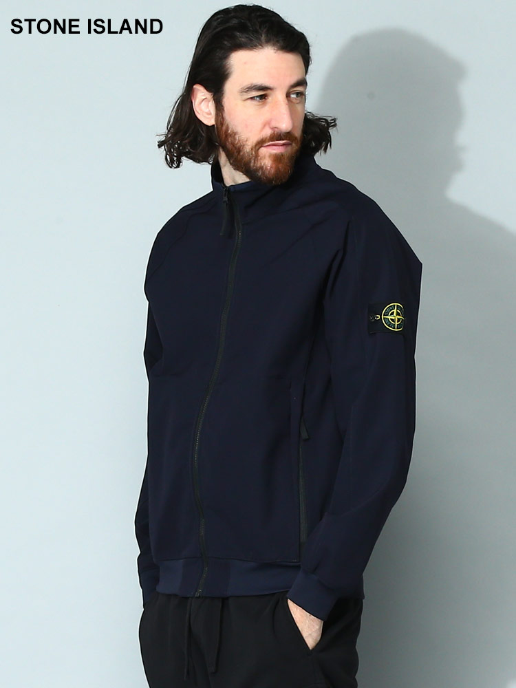 STONE ISLAND (ストーンアイランド) ナイロン 袖ロゴ フルジップ