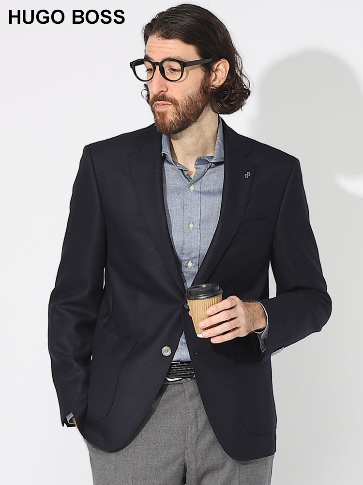 HUGO BOSS (ヒューゴボス) ウール シングル ブレザー MARZOTTO