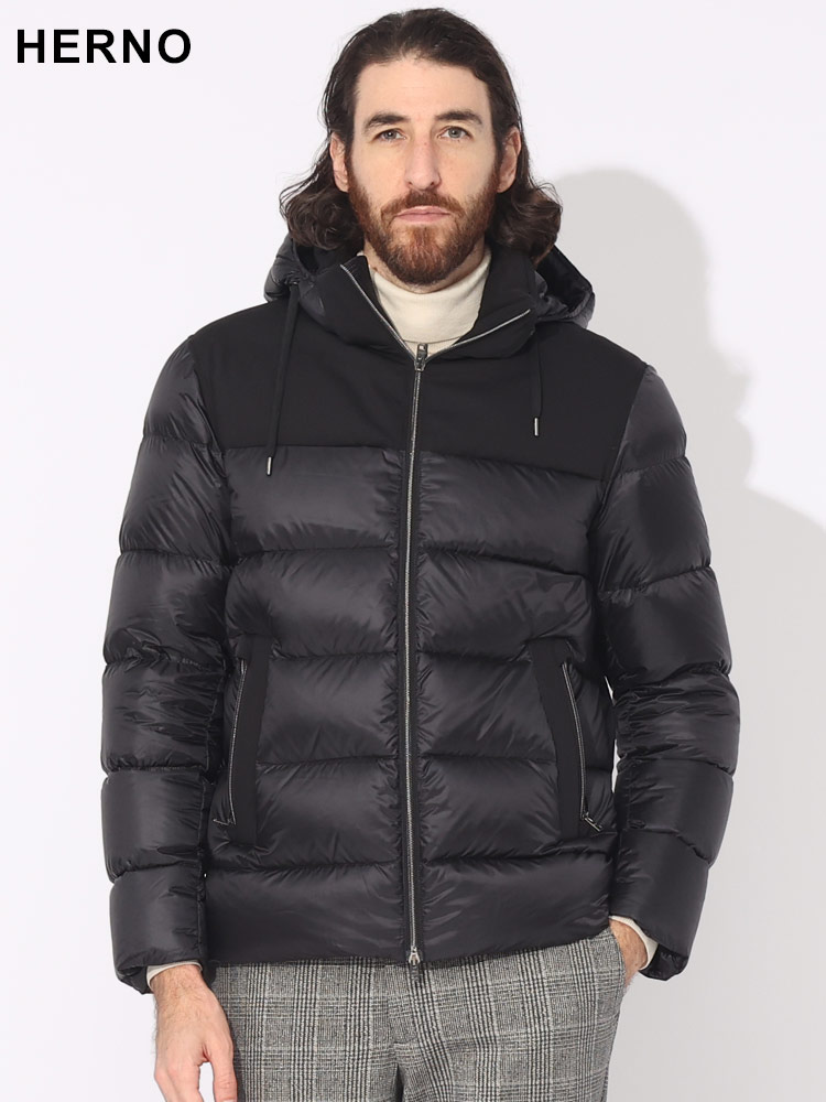 HERNO (ヘルノ) フード着脱 切り替え フルジップ ダウンジャケット