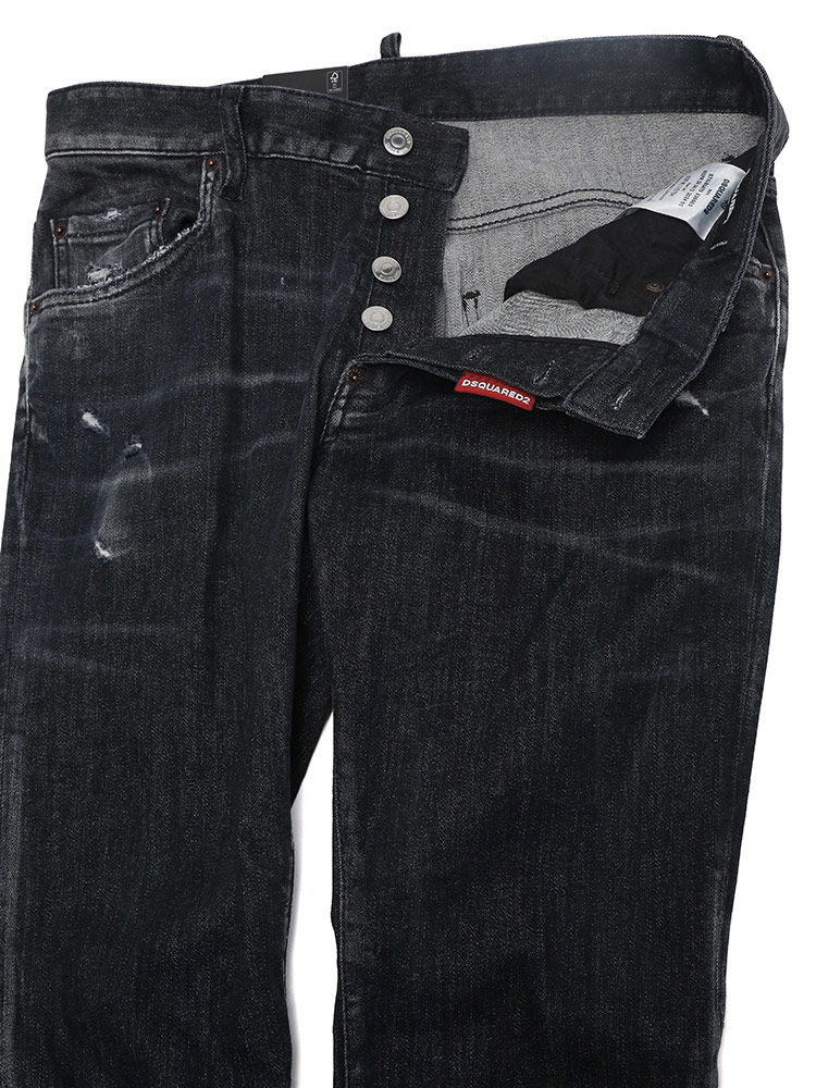 DSQUARED2 (ディースクエアード) ダメージ ボタンフライ ジーンズ