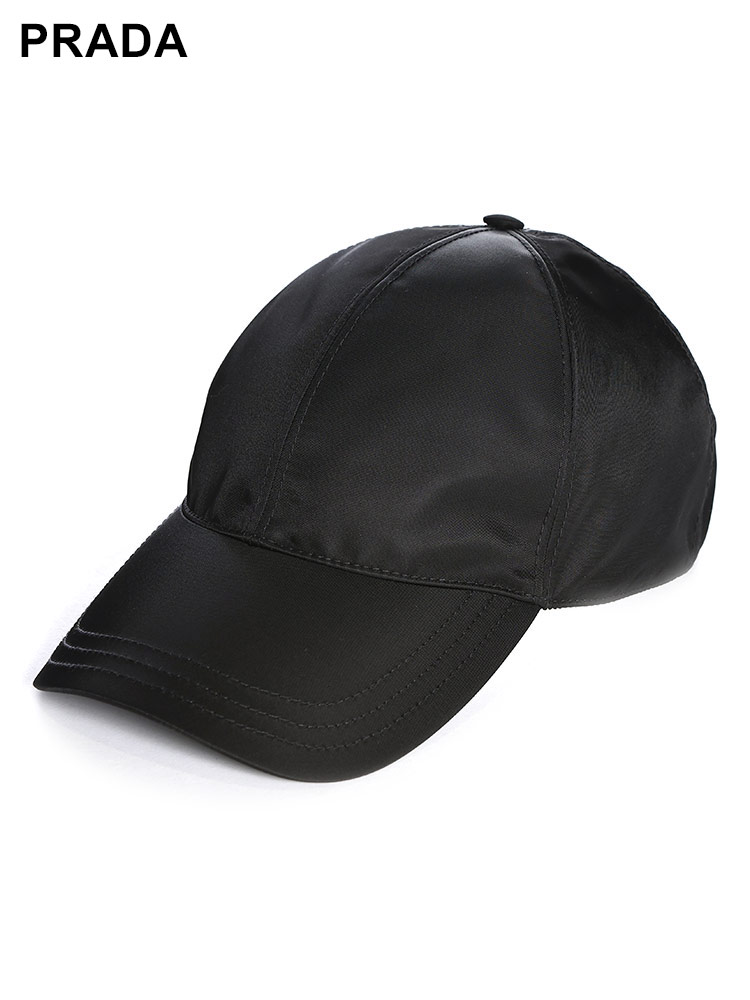 PRADA (プラダ) Re-Nylon エナメルメタルロゴ ベースボールキャップ