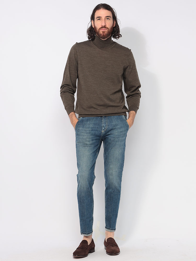 HUGO BOSS (ヒューゴボス) ウール スリムフィット タートルネック