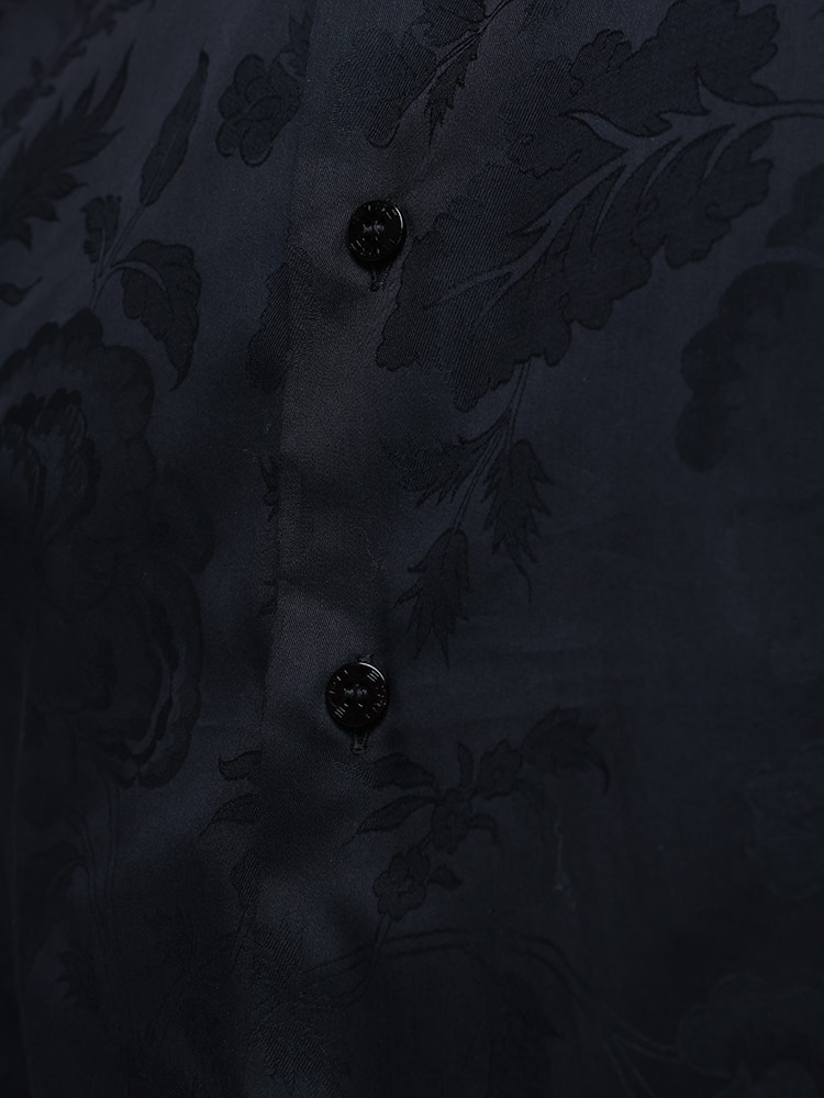 ETRO (エトロ) 綿100％ フラワージャガード 長袖 シャツ