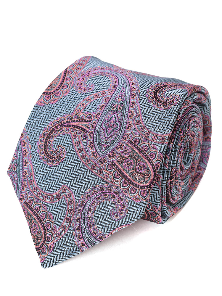 ETRO (エトロ) シルク100％ ペイズリー柄 ネクタイ ETMASA0001AQ220