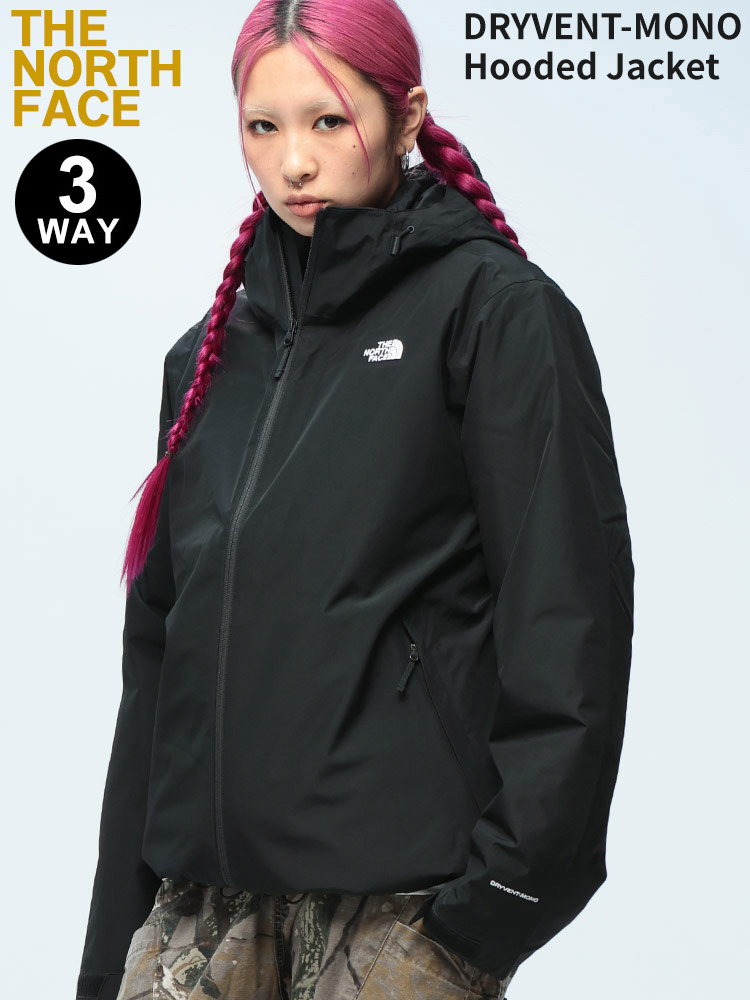 THE NORTH FACE (ザ ノースフェイス) ナイロン ロゴプリント ダブル