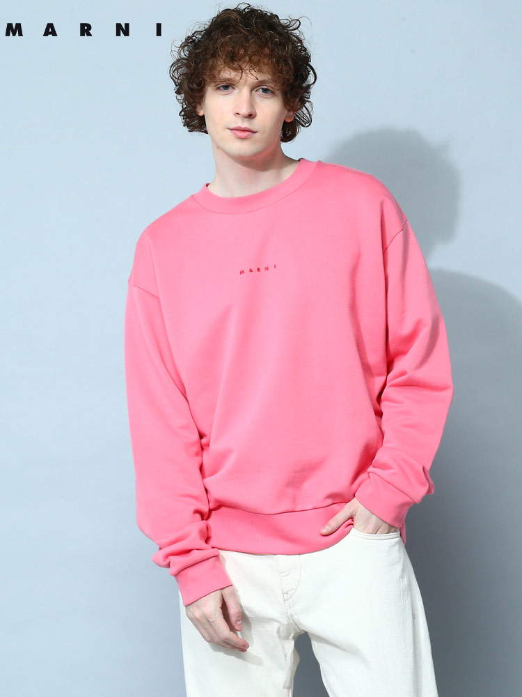 MARNI (マルニ) 裏毛 ミニロゴ クルーネック トレーナー 【春夏新作