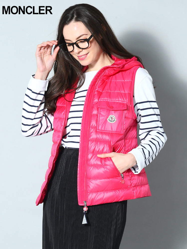 MONCLER (モンクレール) フード フルジップ ダウンベスト Glygos