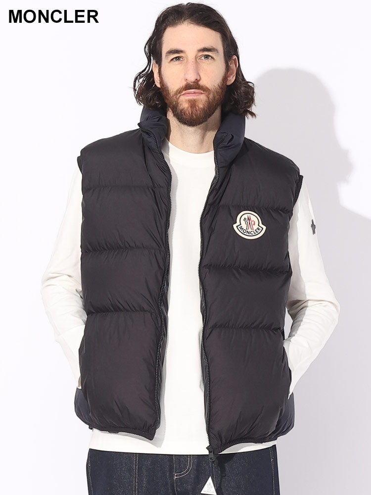 MONCLER (モンクレール) BIGワッペン フルジップ ダウンベスト