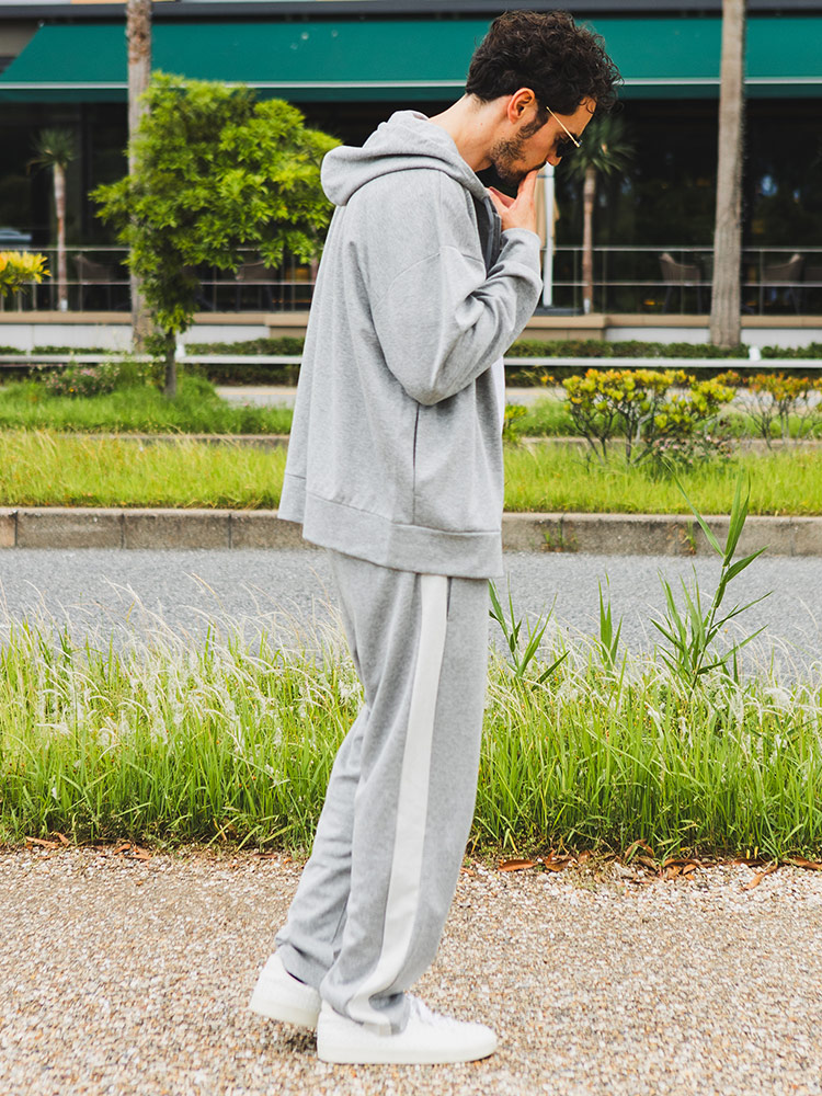 LARDINI (ラルディーニ) ウエストゴム サイドライン ストレート