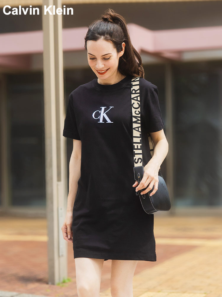 Calvin Klein (カルバンクライン) ロゴプリント クルーネック 半袖