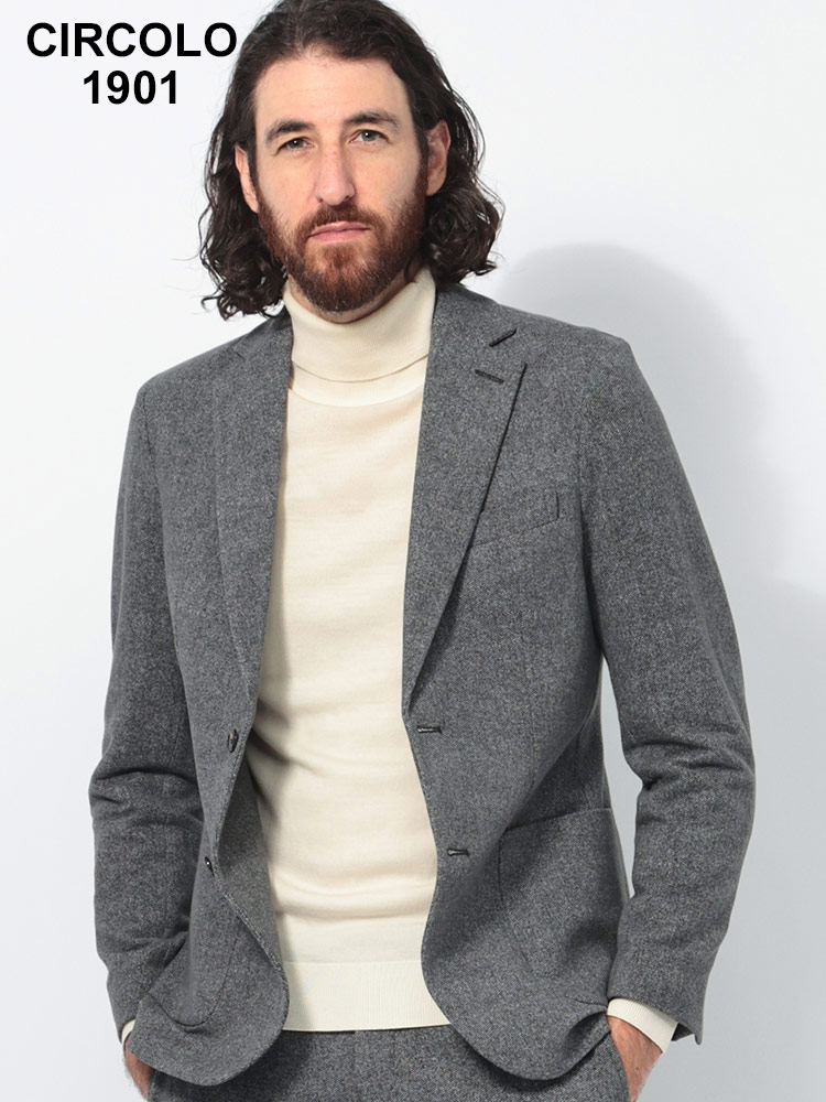 CIRCOLO 1901 (チルコロ1901) ホームスパン ストレッチ シングル 2ツ釦