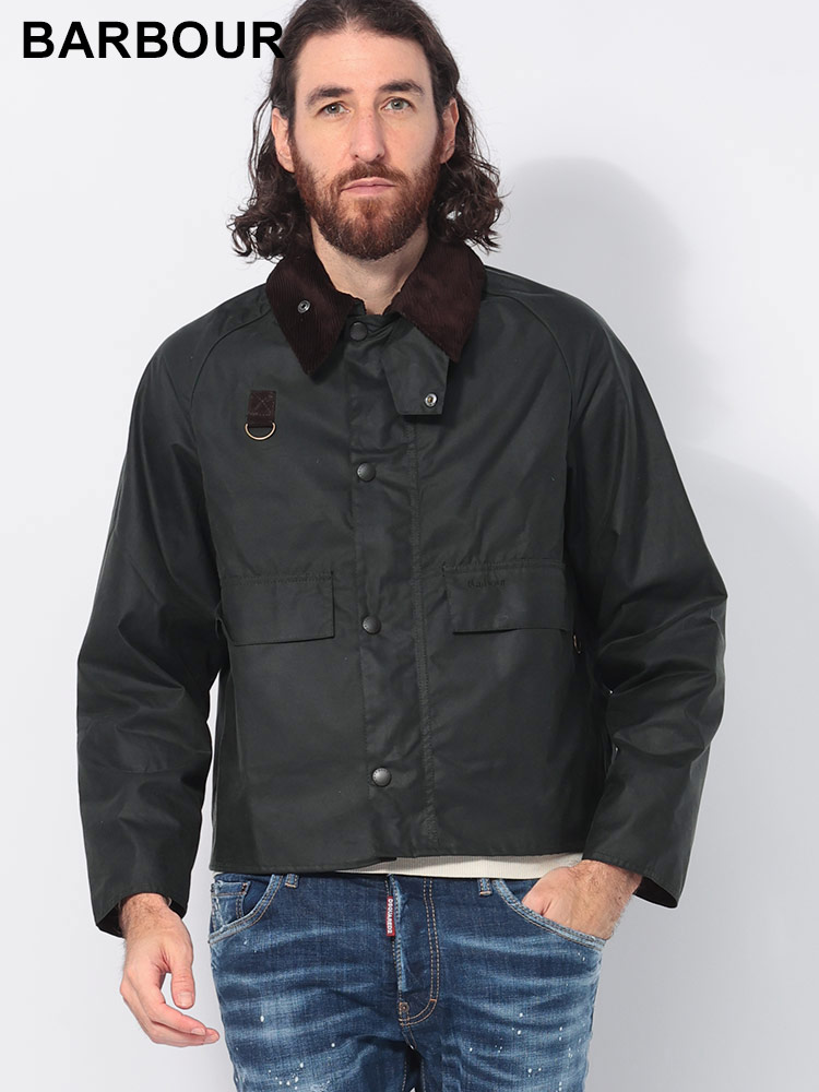 BARBOUR (バブアー) 襟切替 フルジップ ワックスジャケット SPEY WAX
