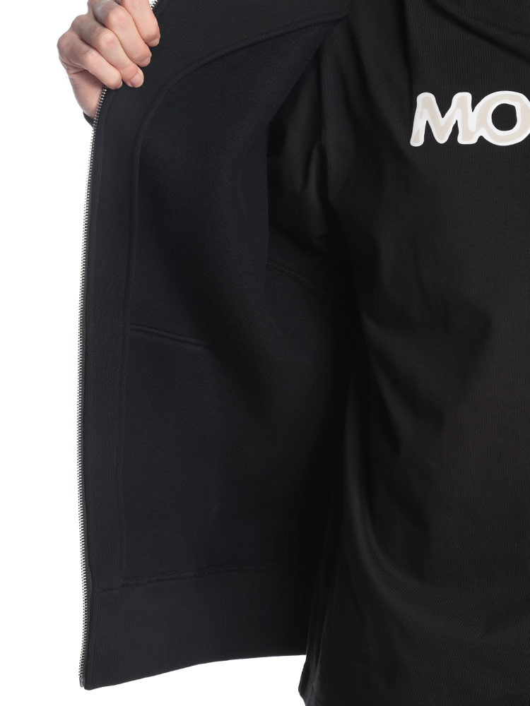 AMI PARIS (アミパリス ) 裏起毛 胸ロゴ フルジップ パーカー