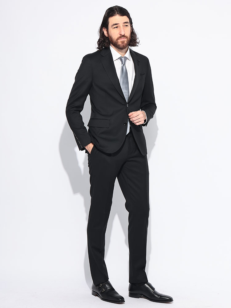 LARDINI (ラルディーニ) 無地 シングル ジャケット ワンタック