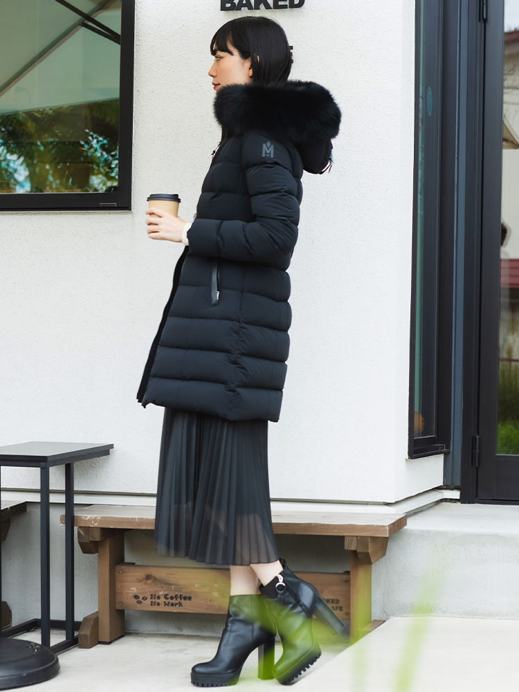 MACKAGE (マッカージュ) ファーフード ストレッチ ダウンコート ファー