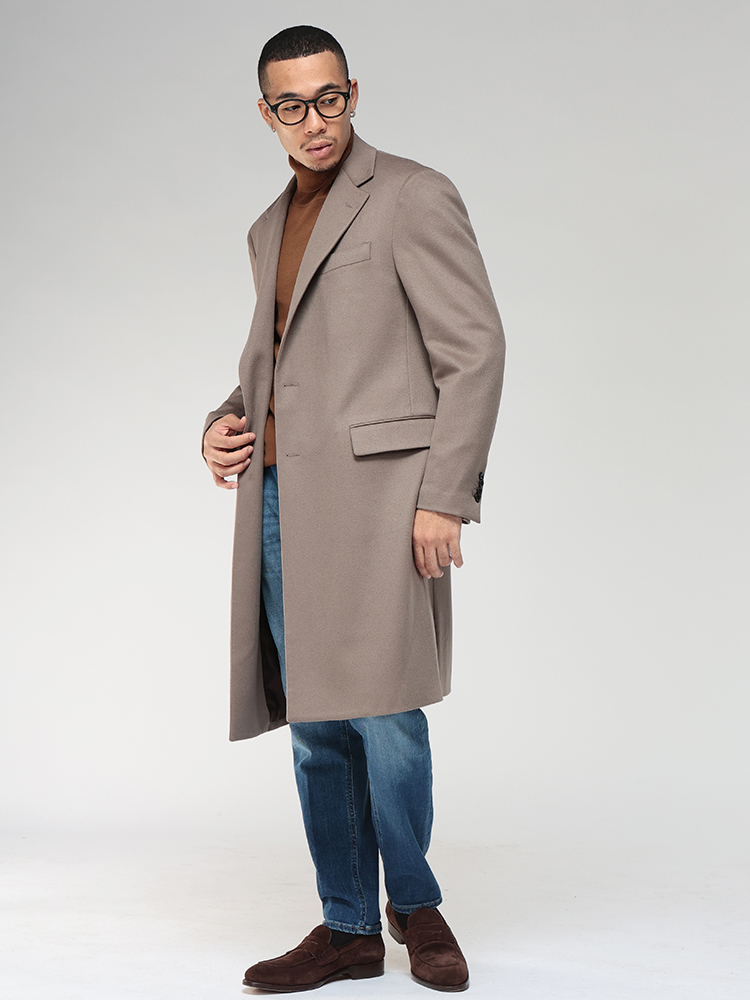 LARDINI (ラルディーニ) カシミヤ100％ シングル チェスターコート