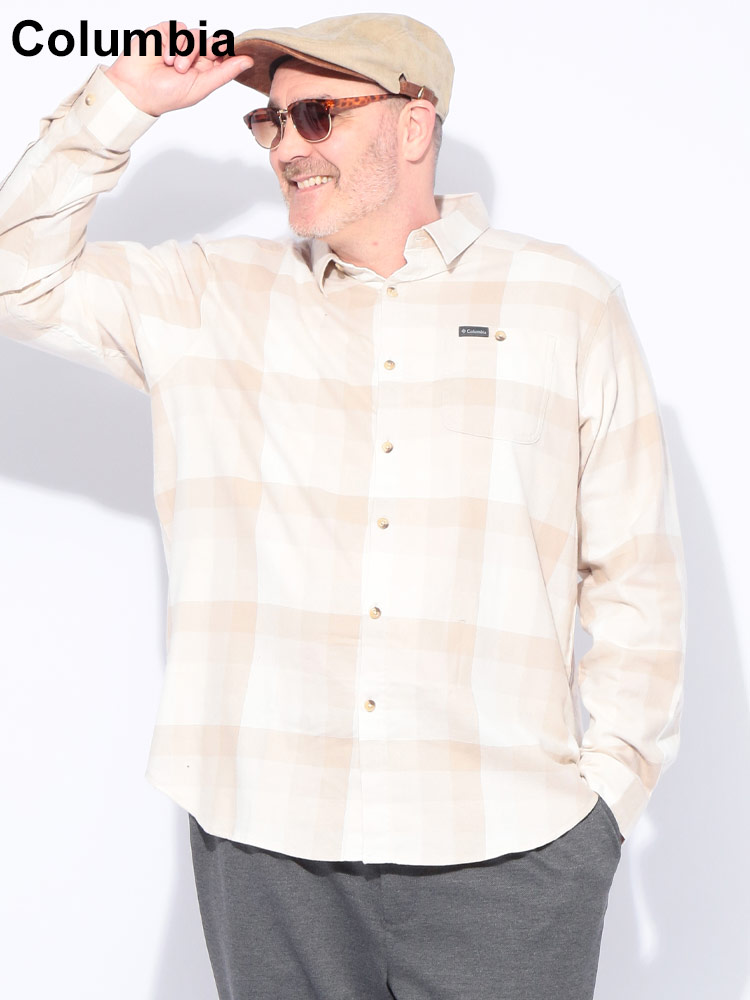 長袖シャツ チェック柄 フランネル トップス シャツ ネルシャツ