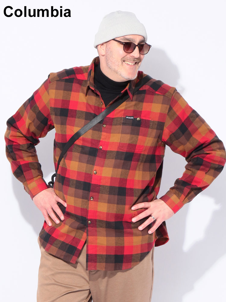 長袖シャツ チェック柄 フランネル トップス シャツ ネルシャツ