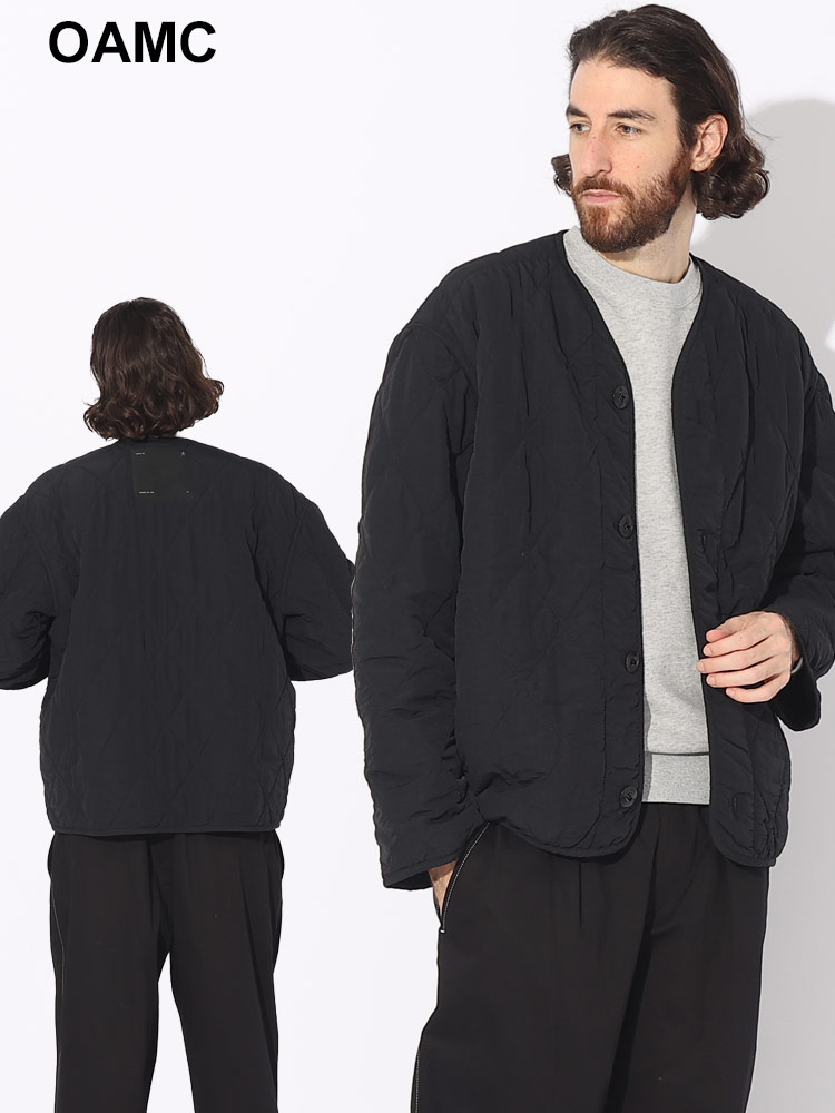 OAMC (オーエーエムシー) キルティング ノーカラー ジャケット COMBAT