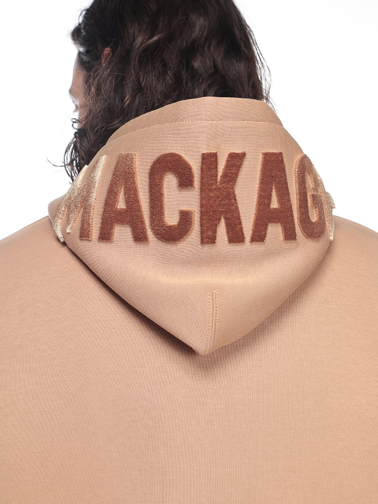 MACKAGE (マッカージュ) フードロゴ ポケット付き プルオーバー