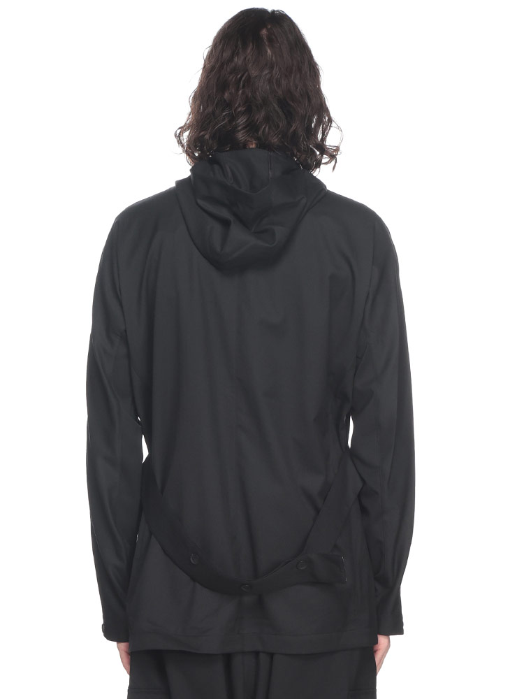 Y-3 (ワイスリー) ウールブレンド ウエストベルト フルジップ パーカー