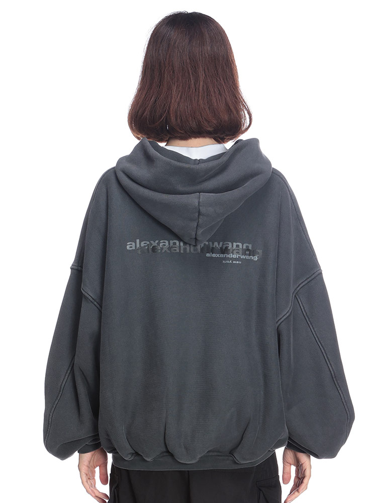 alexanderwang (アレキサンダーワン) バックロゴプリント ジップアップ