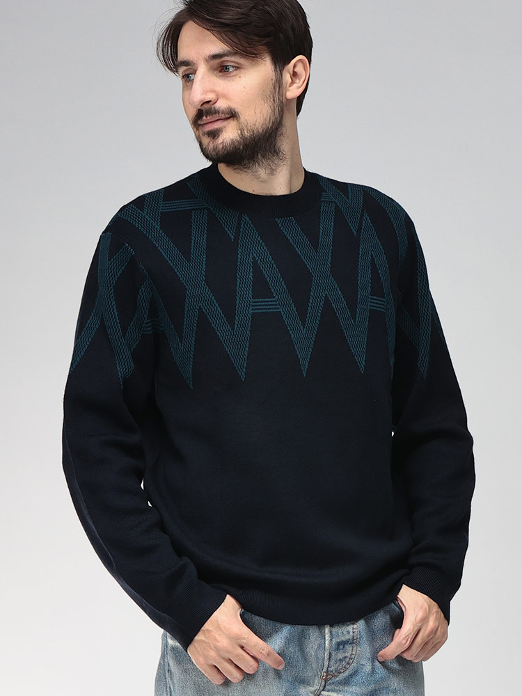 ARMANI EXCHANGE (アルマーニ エクスチェンジ) ラウンドロゴ クルー