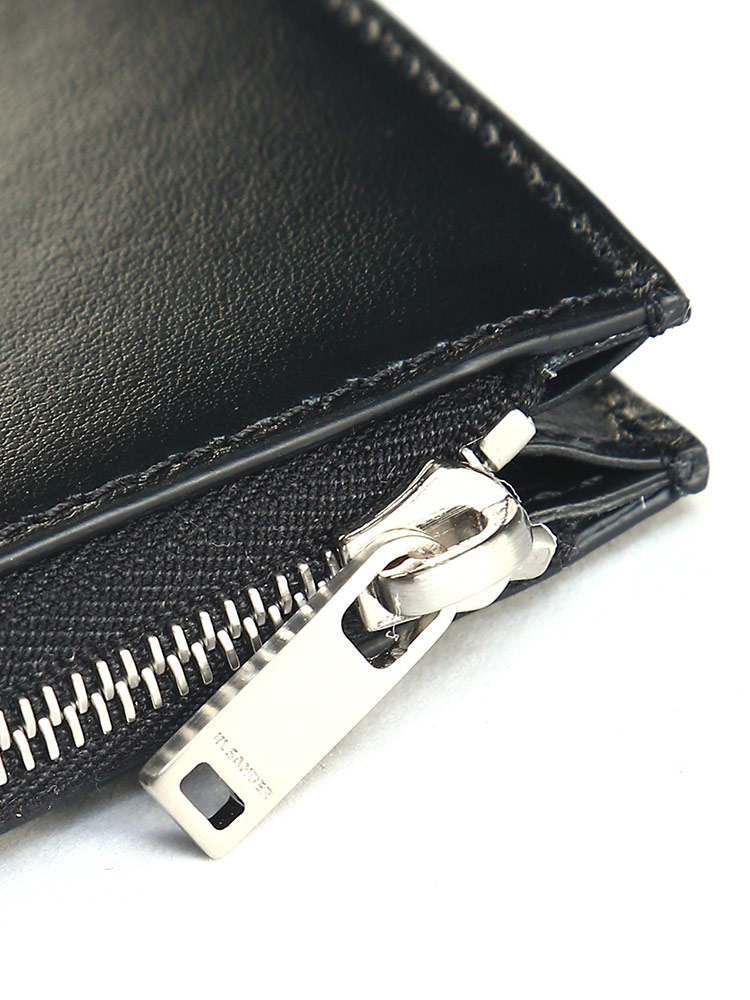 JIL SANDER (ジルサンダー) レザー ラウンドジップ 財布 メンズ