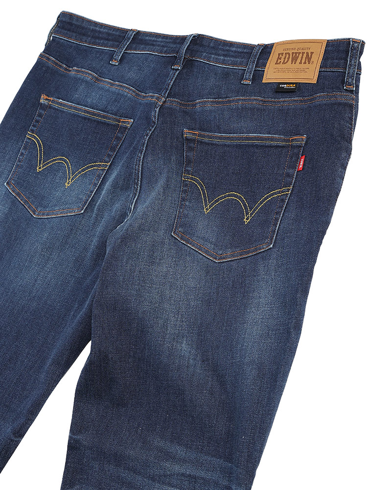 摩擦に強い スーパーストレッチ ストレート ジーンズ CORDURA (EDWIN