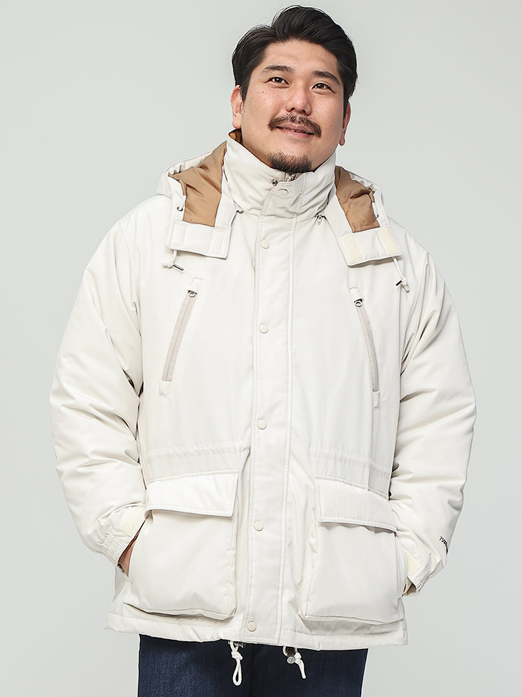 撥水 フード着脱 750ダウン マウンテンパーカー (B＆T CLUB) ビー