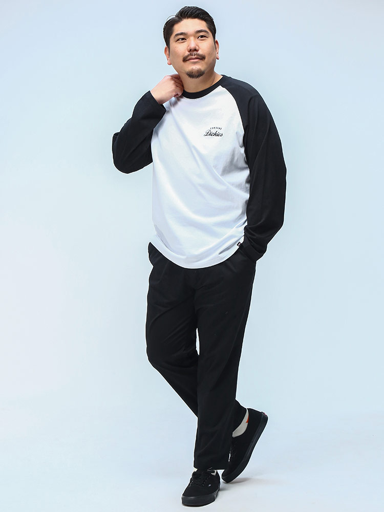 長袖 Tシャツ コットン 袖ラインプリント＆ラグラン切替 トップス ロン